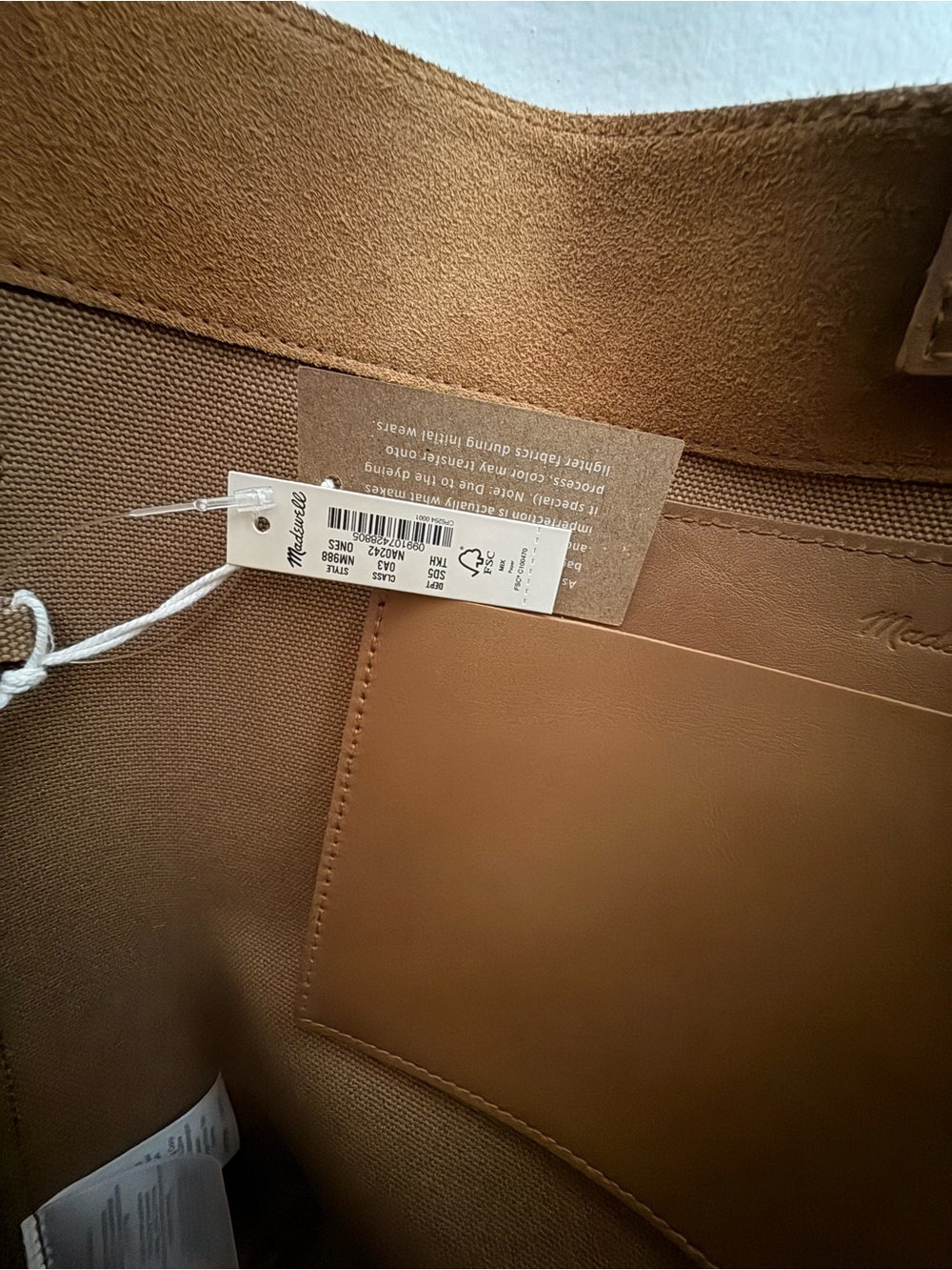Madewell The Essential Bucket Tote in Tawny Khaki Suede Boho Chic Minimalist - Picture 9 of 10